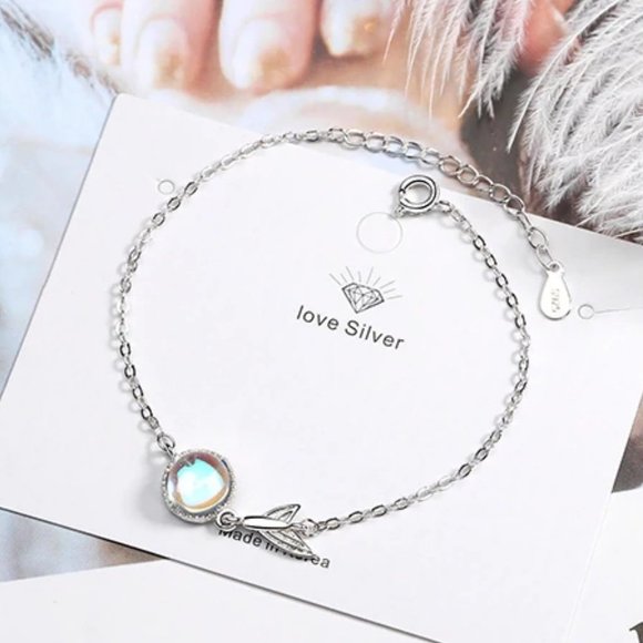 Jewelry - *925 Sterling Silver Moonstone Mermaid Bracelet